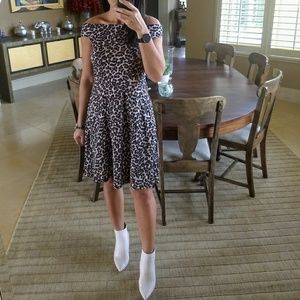 🆕 Cute Leopard Fold-Down Skater Dress (ASOS)